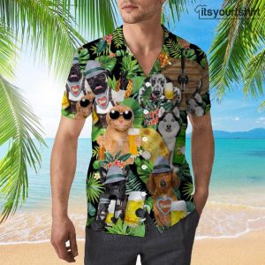 Funny Dog Craft Beer Hawaiian Shirt