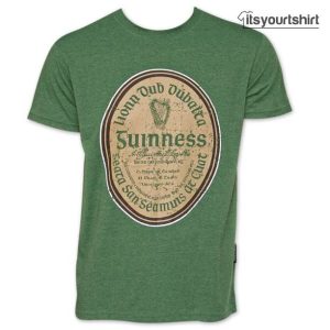 Guinness Beer Gaelic Label Heather T-Shirt