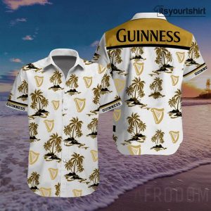 Guinness Beer Gold Hawaiian Shirt