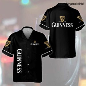 Guinness Beer Shorts Set Black Hawaiian Shirt 1