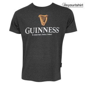 Guinness Charcoal Grey Harp Custom T Shirt