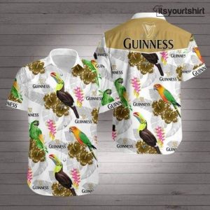Guinness Tropical Flower Hawaiian Shirt