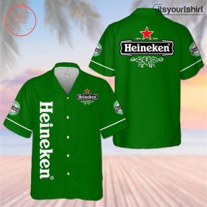 Heineken Beer Green Hawaiian Shirt
