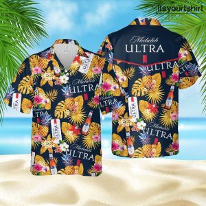 Michelob Ultra Beer Pineapple Hawaiian Shirt
