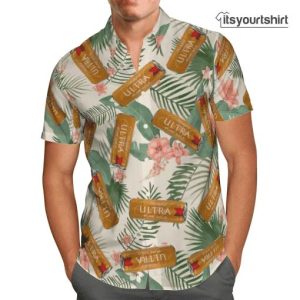 Michelob Ultra Pure Gold Tropical Hawaiian Shirt