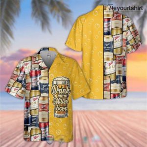 Miller Beer Drink More Hawaiian Shirt