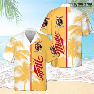 Miller Beer Palm Hawaiian Shirt