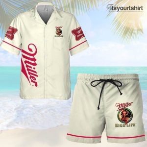 Miller High Life Beer And Shorts Set Hawaiian Shirt