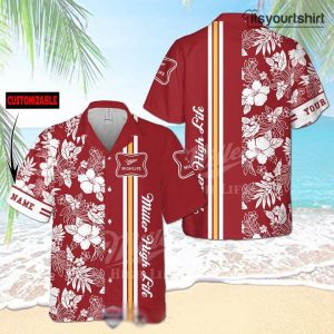 Miller High Life Hibiscus Custom Hawaiian Shirt