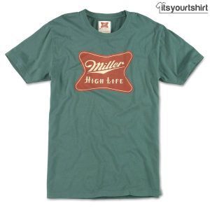 Miller High Life Retro Style Brass Tacks Custom T Shirt