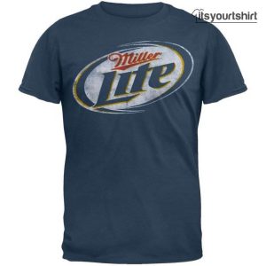 Miller Lite Blue Soft Custom T Shirt