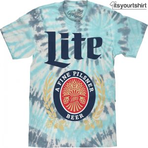 Miller Lite Tie Dye Custom T Shirt