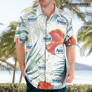 Natural Light Beer And Shorts Set Aloha Shirt 2