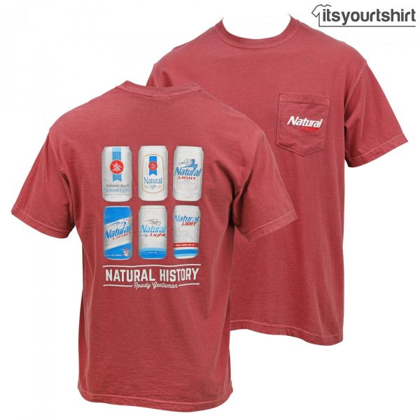 Natural Light Beer History Pocket Custom T-Shirts