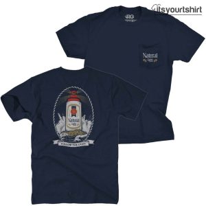 Natural Light Beer Lighthouse T Shirts 3