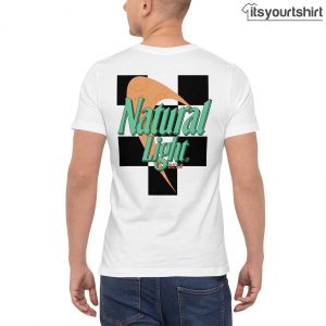 Natural Light Checkered Flag Custom T Shirts 4