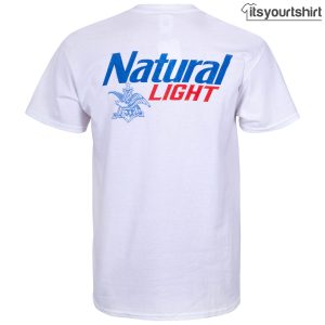 Natural Light White Pocket T Shirt 2