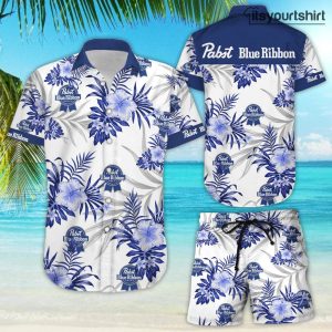 Pabst Blue Ribbon  Beer Shorts Set Best Hawaiian Shirt
