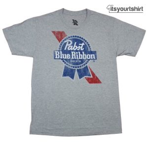 Pabst Blue Ribbon Classic Distressed Label Graphic Tees