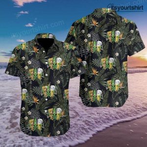 Weed Beer And Pizza Tropical Aloha Shirt