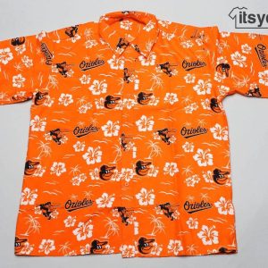 Baltimore Orioles Orange Aloha Shirt IYT