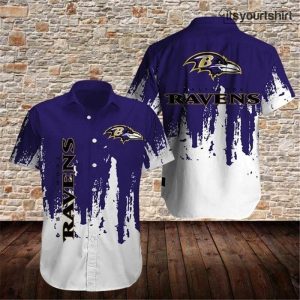 Baltimore Ravens Grafiti Cool Hawaiian Shirts IYT