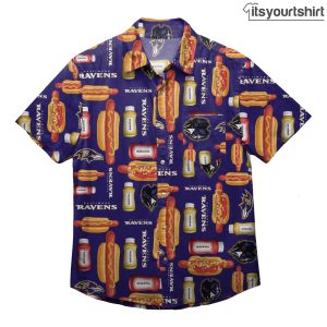 Baltimore Ravens Grill Pro Button Up Cool Hawaiian Shirts IYT