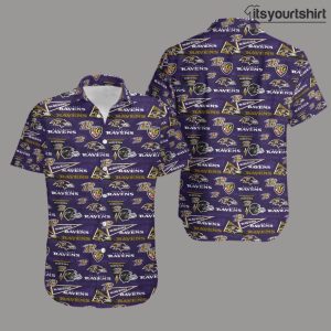 Baltimore Ravens Retro Cool Hawaiian Shirts IYT