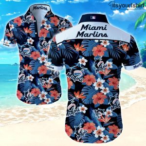 Beach Miami Marlins Aloha Shirt IYT