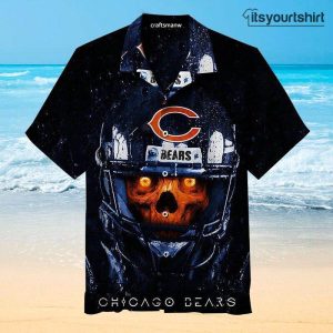 Chicago Bears Skull Nfl Aloha Shirt IYT