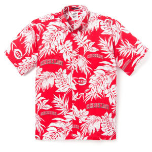 Cincinnati Reds Tropical Leaves Hawaiian Shirt IYT