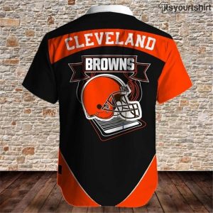 Cleveland Browns Fireball Button Cool Hawaiian Shirts IYT