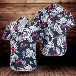 Cleveland Indians Tropical Flower Aloha Shirt IYT
