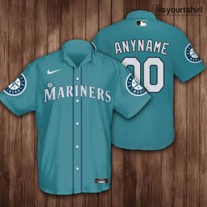 Custom Seattle Mariners With Team Dark Turquoise Best Hawaiian Shirts IYT