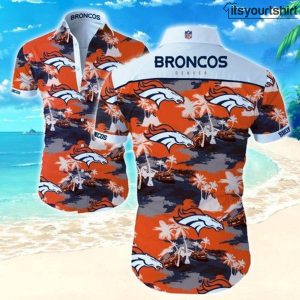 Denver Broncos Button Up Aloha Shirt IYT