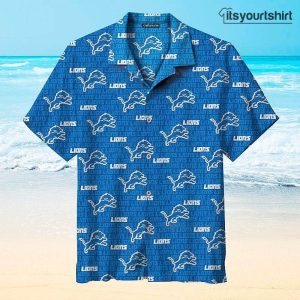 Detroit Lions Blue Nfl Aloha Shirt IYT