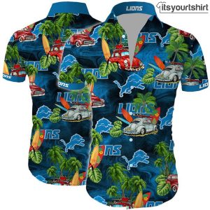 Detroit Lions Tropical Flower Hawaiian Shirt IYT