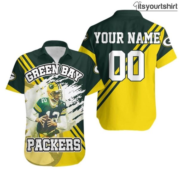 Green Bay Packers Aaron Rodgers Custom Aloha Shirt IYT