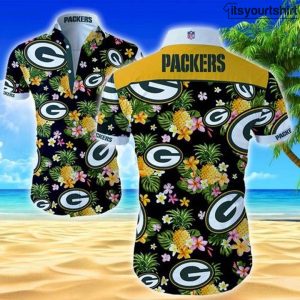 Green Bay Packers Button Up Hawaiian Shirt IYT