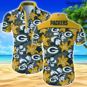Green Bay Packers Tropical Flower Aloha Shirt IYT 2
