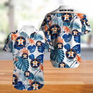 Houston Astros Button Up Cool Hawaiian Shirt IYT