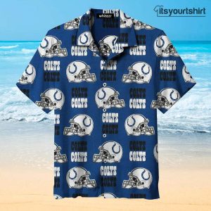 Indianapolis Colts Helmet Cool Hawaiian Shirts IYT
