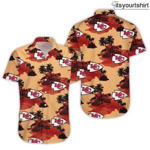 Kansas City Chiefs Button Up Cool Hawaiian Shirts IYT 1
