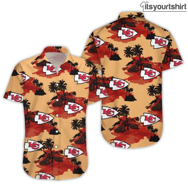 Kansas City Chiefs Button Up Cool Hawaiian Shirts IYT