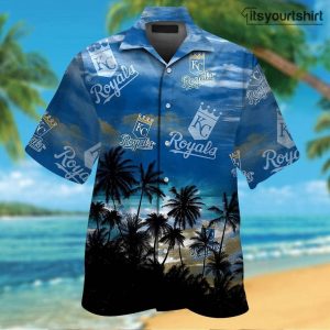Kansas City Royals Button Up Hawaiian Tropical Shirt IYT