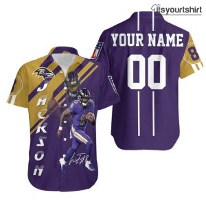 Lamar Jackson Baltimore Ravens Aloha Shirt IYT