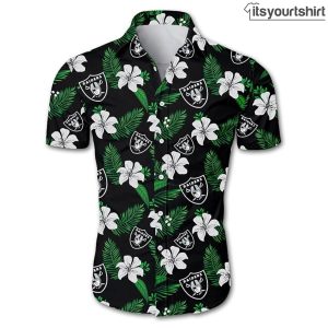 Las Vegas Raiders Tropical Flower Aloha Shirt IYT