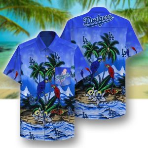 Los Angeles Dodgers Beach Parrots Hawaiian Shirt IYT