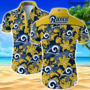 Los Angeles Rams Button Up Hawaiian Shirt IYT