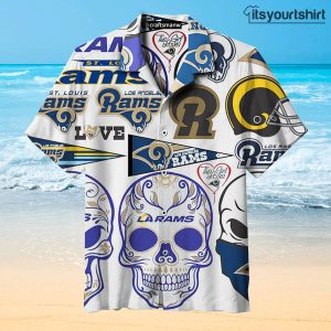 Los Angeles Rams Fashion Print Aloha Shirt IYT